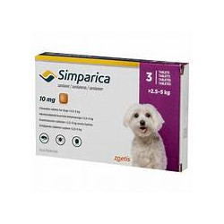 SIMPARICA  10 mg. - 2,5 a 5 kg.