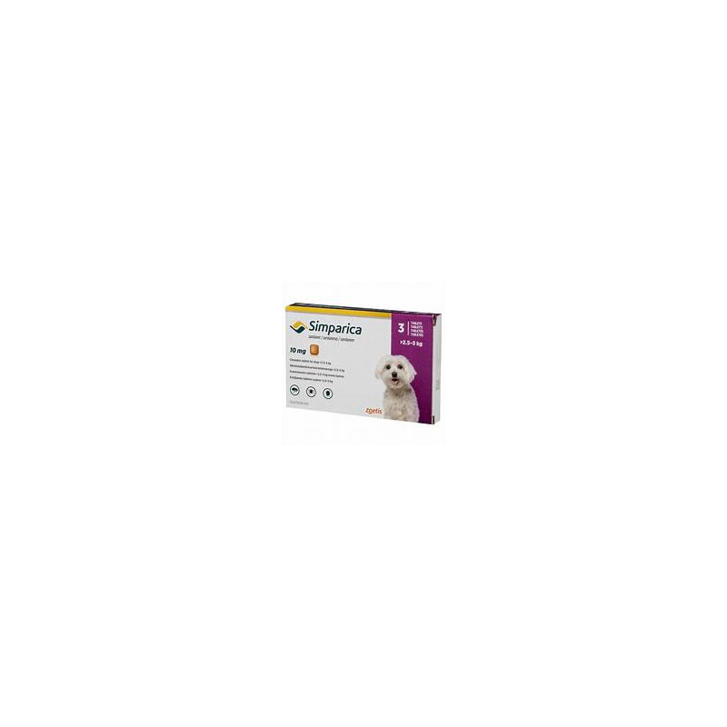 SIMPARICA  10 mg. - 2,5 a 5 kg.