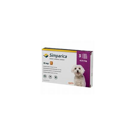 SIMPARICA  10 mg. - 2,5 a 5 kg.