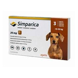 SIMPARICA  20 mg. - 5 a 10 kg.
