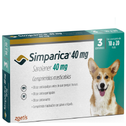 SIMPARICA  40 mg. - 10 a 20 kg.