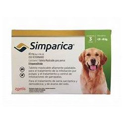 SIMPARICA  80 mg. - 20 a 40 kg.