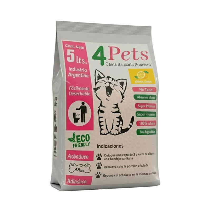 4Pets cama sanitaria premium - Aroma a Limón